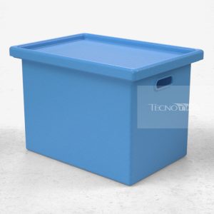 Caixa 50L Empilhável Azul Claro - Tecnotri