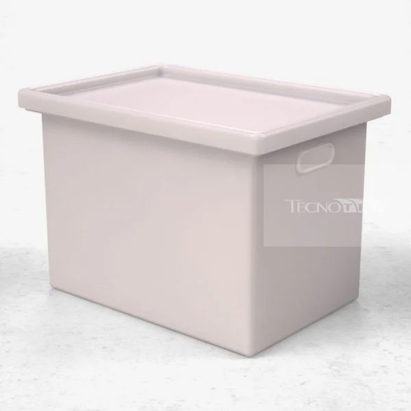 Caixa 50L Empilhável Branca - Tecnotri