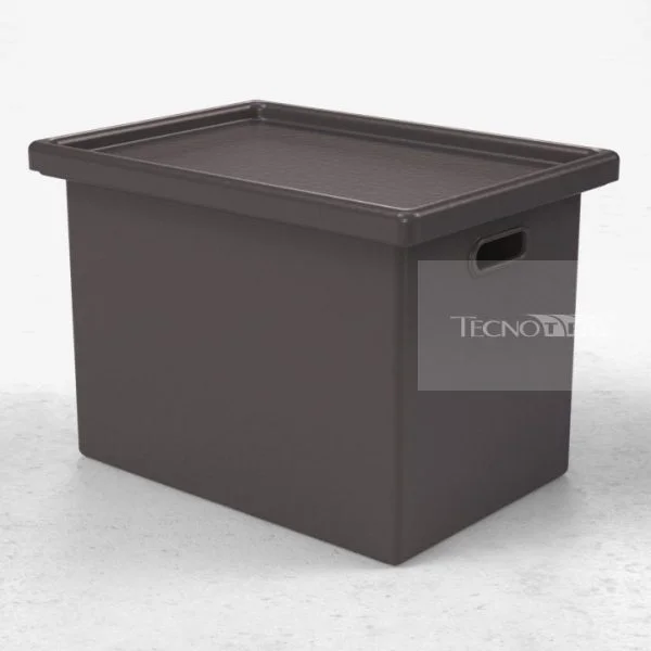 Caixa 50L Empilhável Preta - Tecnotri