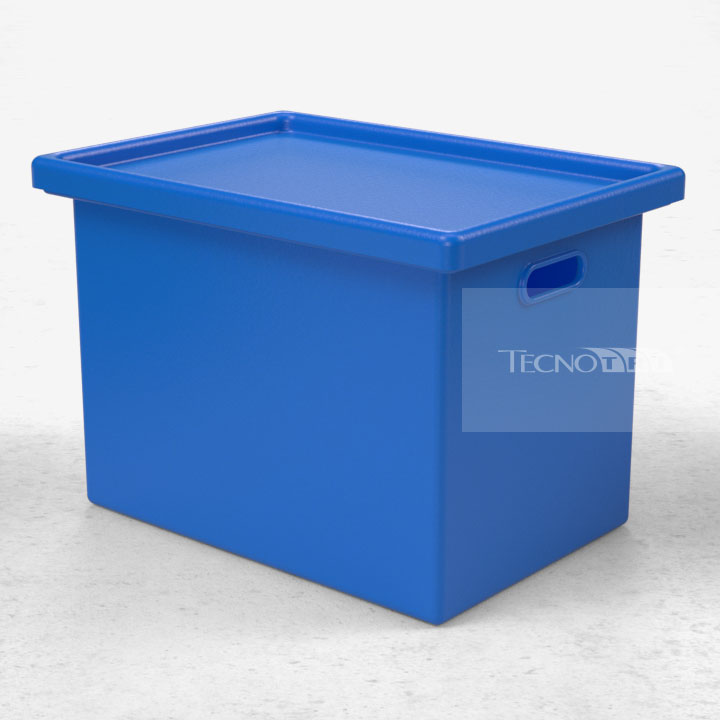 Caixa 50L Empilhável Azul Escuro - Tecnotri