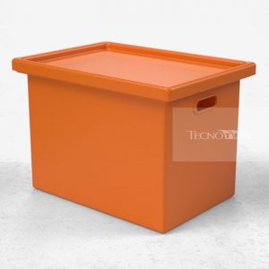 Caixa 50L Empilhável Laranja - Tecnotri