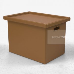Caixa 50L Empilhável Marrom - Tecnotri
