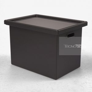 Caixa 50L Empilhável Preta - Tecnotri