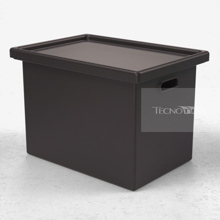 Caixa 50L Empilhável Preta - Tecnotri