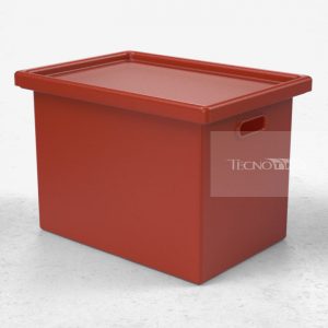 Caixa 50L Empilhável Vermelha - Tecnotri