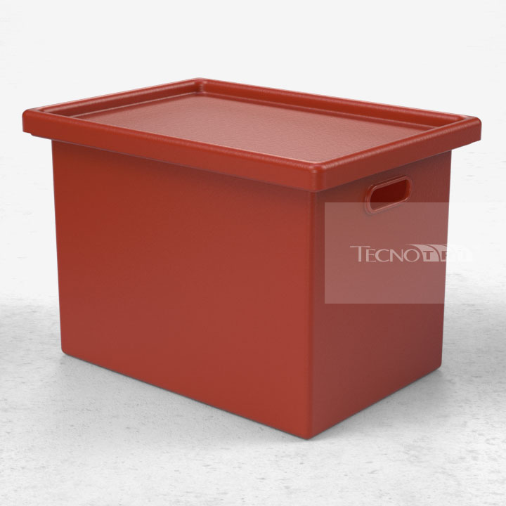 Caixa 50L Empilhável Vermelha - Tecnotri