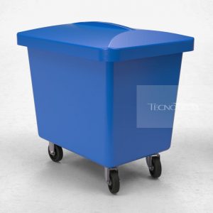 Carrinho 220L com Tampa Azul Escuro - Tecnotri