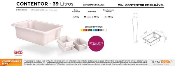 Contentor 39L - Tecnotri