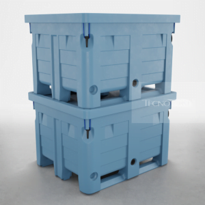 Contentor Bin com runner empilhado