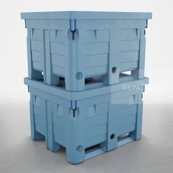 Contentor Bin com runner empilhado