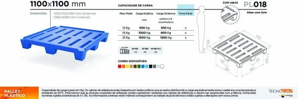 Ficha Técnica Pallet Plástico PL018