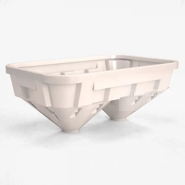 Funil Duplo 1100L Branco - Tecnotri
