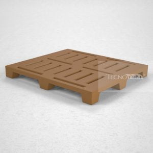Pallet Plástico PL023 Marrom Tecnotri