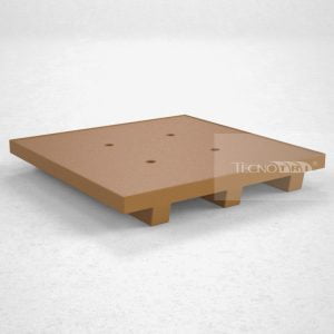 Pallet Plástico PL012 Marrom - Tecnotri