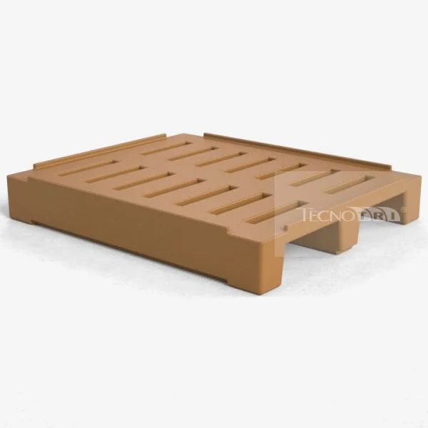 Pallet Plástico PL016 Marrom - Tecnotri