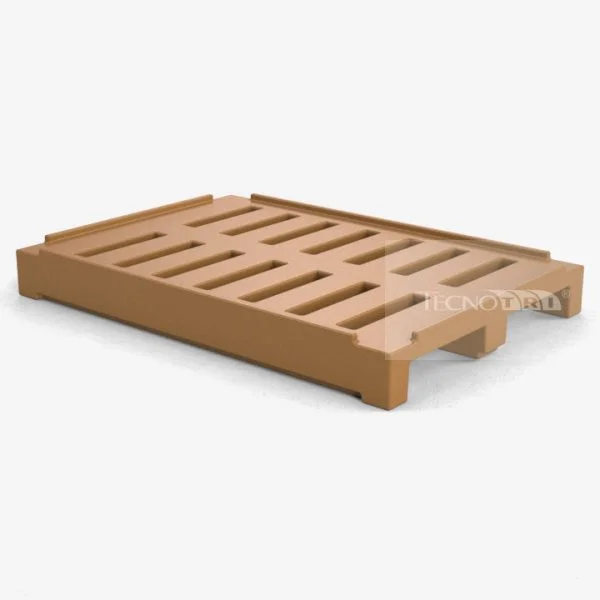 Pallet Plástico PL019 Marrom - Tecnotri