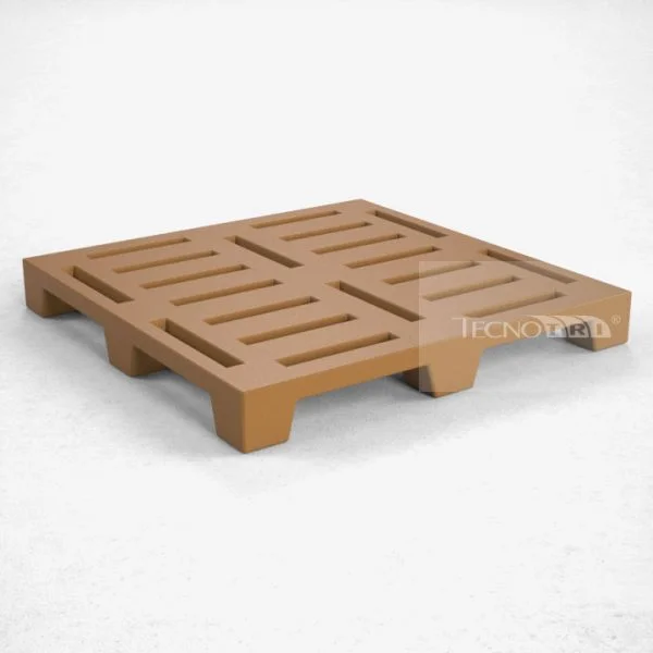 Pallet Plástico PL022 Marrom - Tecnotri