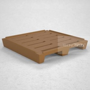 Pallet Plástico PL024 Marrom - Tecnotri