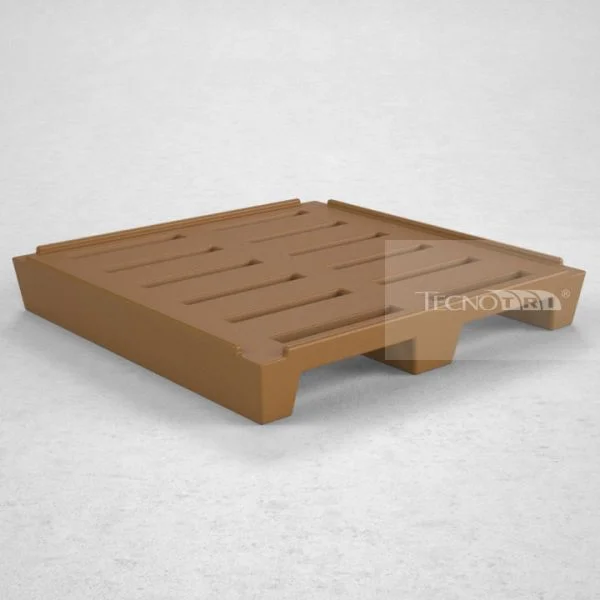 Pallet Plástico PL024 Marrom - Tecnotri