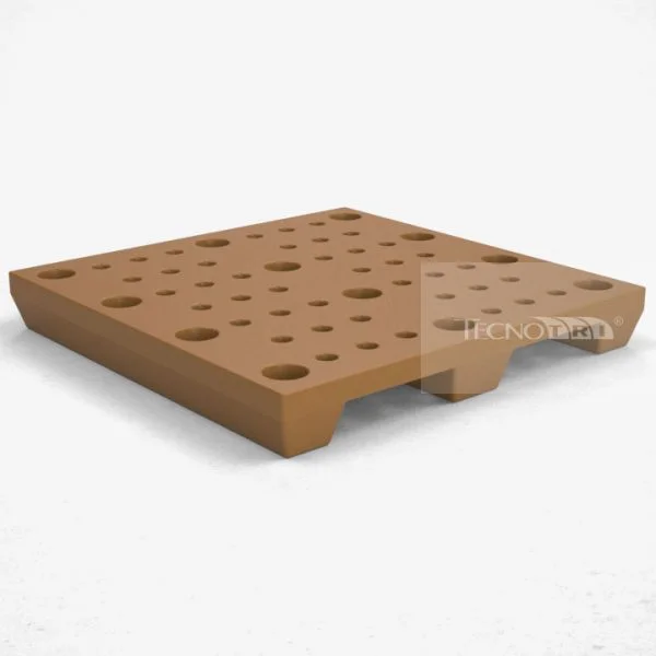 Pallet Plástico PL040 Marrom - Tecnotri