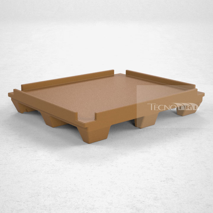 Pallet Plástico PL013 Marrom - Tecnotri