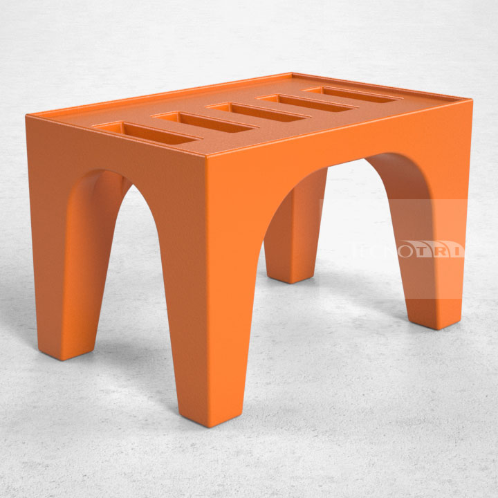 Pallet Plástico PL014 Laranja - Tecnotri