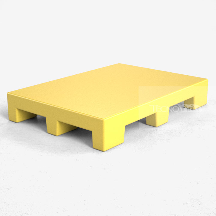 Pallet Plástico PL015 Amarelo - Tecnotri