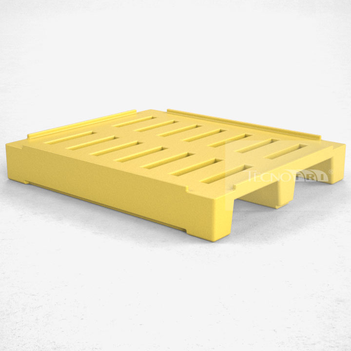 Pallet Plástico PL016 Amarelo - Tecnotri