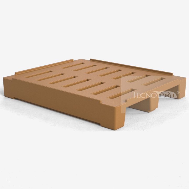 Pallet Plástico PL016 Marrom - Tecnotri