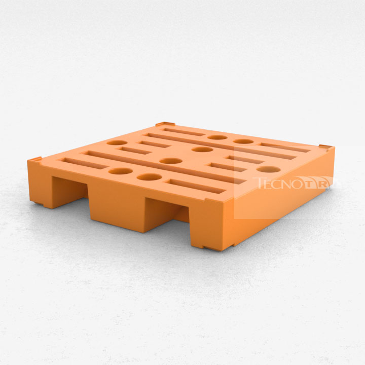 Pallet Plástico PL017 Laranja - Tecnotri