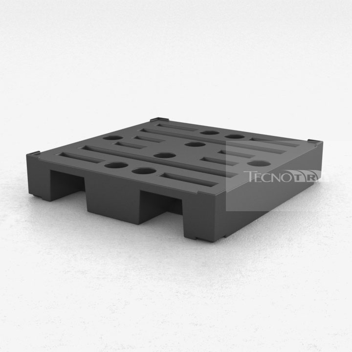 Pallet Plástico PL017 Preto - Tecnotri