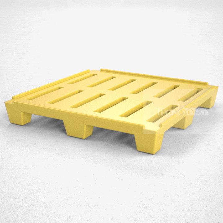 Pallet Plástico PL018 Amarelo - Tecnotri