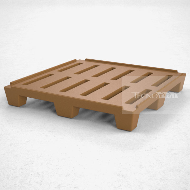 Pallet Plástico PL018 Marrom - Tecnotri