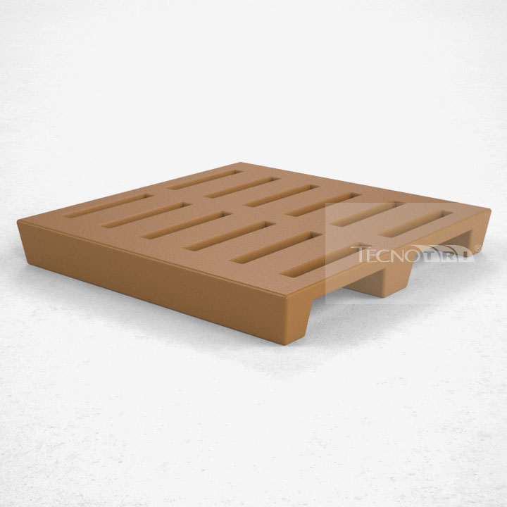 Pallet Plástico PL021 Marrom - Tecnotri