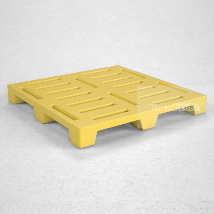 Pallet Plástico PL022 Amarelo - Tecnotri