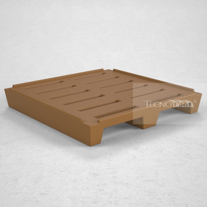 Pallet Plástico PL024 Marrom - Tecnotri
