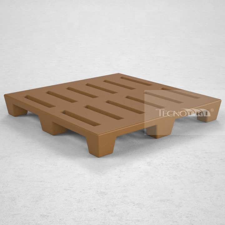 Pallet Plástico PL025 Marrom - Tecnotri