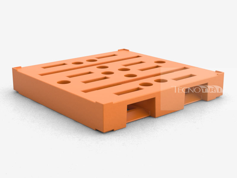 Pallet Plástico PL026 Laranja - Tecnotri