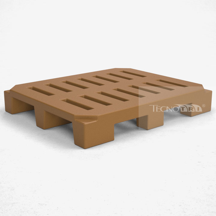 Pallet Plástico PL031 Marrom - Tecnotri
