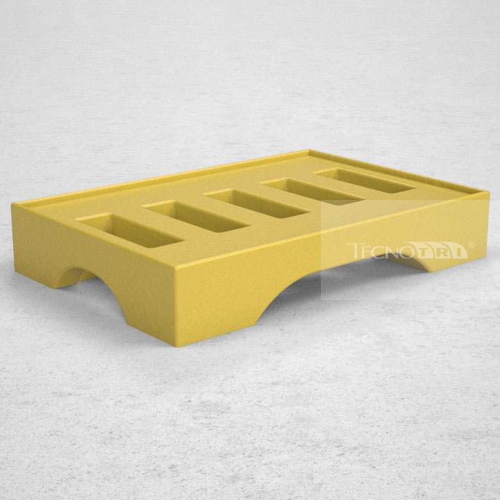 Pallet Plástico PL032 Amarelo - Tecnotri