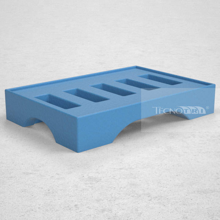 Pallet Plástico PL032 Azul Claro - Tecnotri