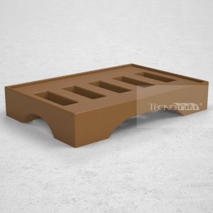 Pallet Plástico PL032 Marrom - Tecnotri