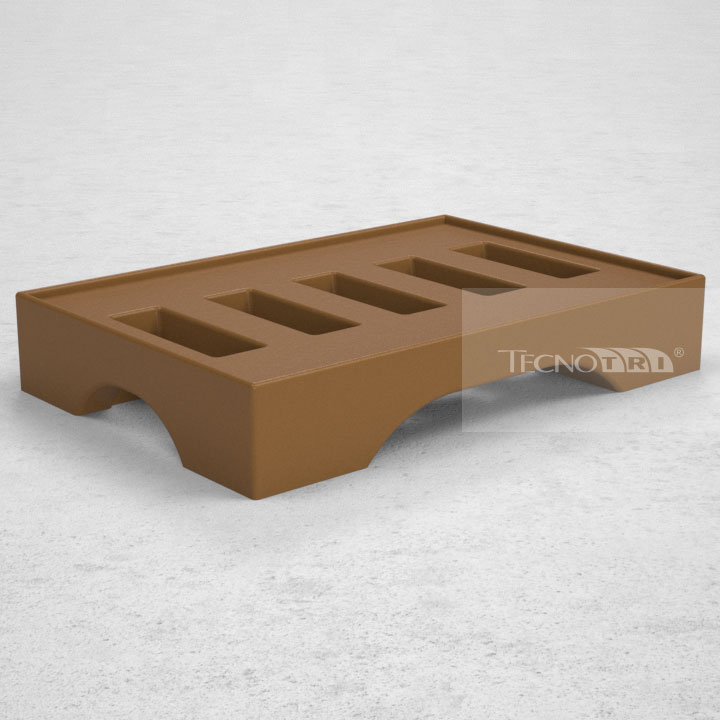 Pallet Plástico PL032 Marrom - Tecnotri