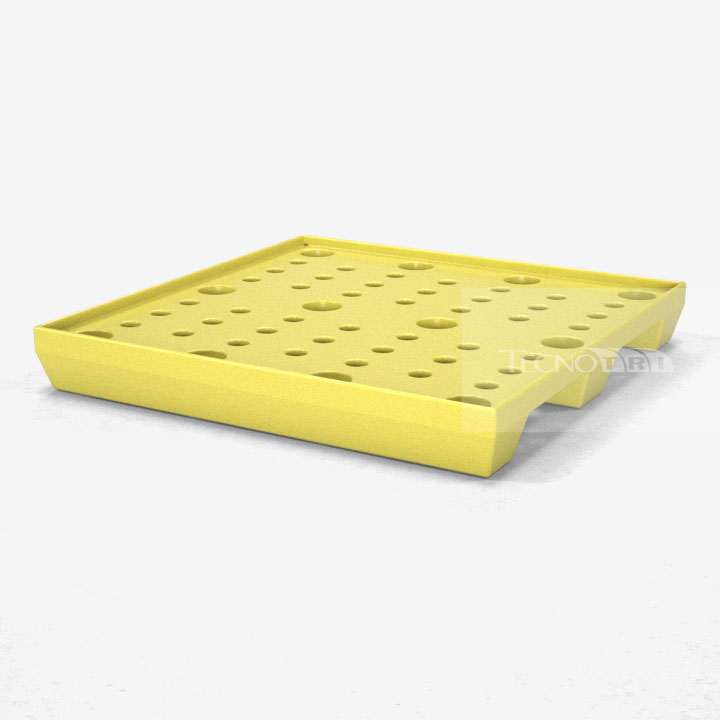 Pallet Plástico PL039 Amarelo - Tecnotri