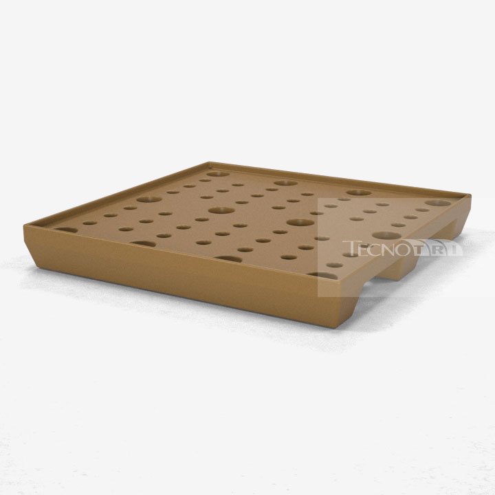 Pallet Plástico PL039 Marrom - Tecnotri