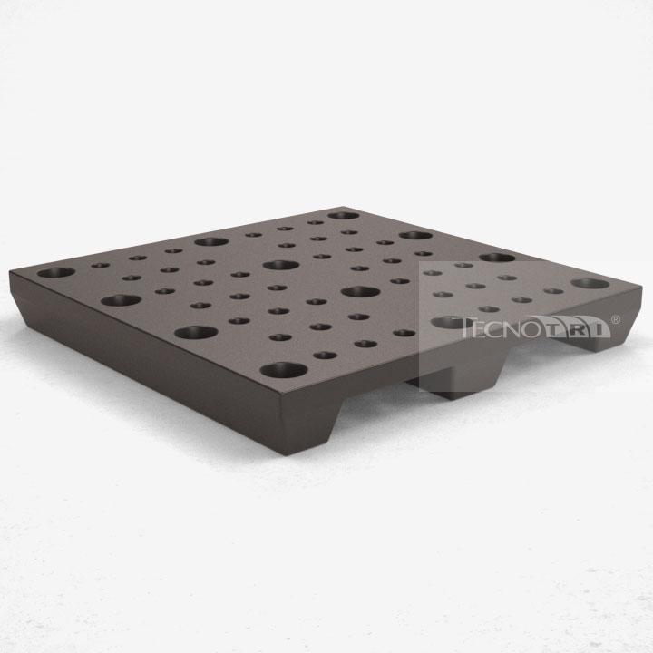 Pallet Plástico PL040 Preto - Tecnotri
