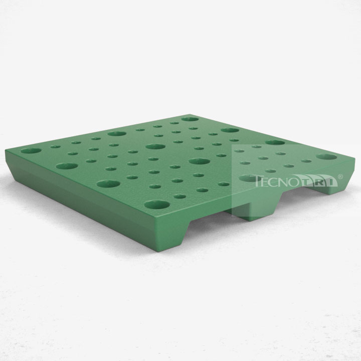Pallet Plástico PL040 Verde - Tecnotri