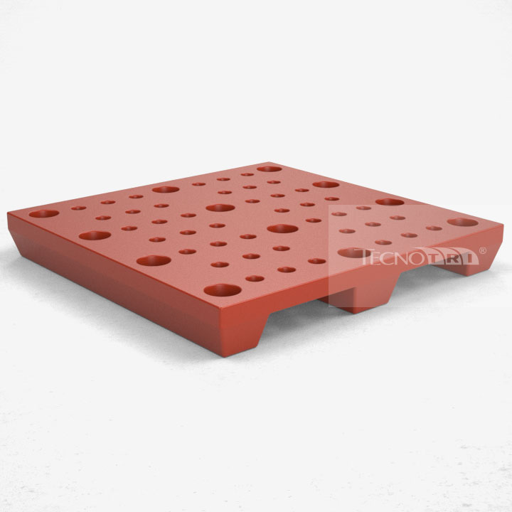 Pallet Plástico PL040 Vermelho - Tecnotri