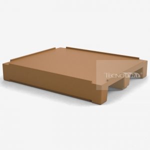 Pallet Plástico PL047 Marrom - Tecnotri