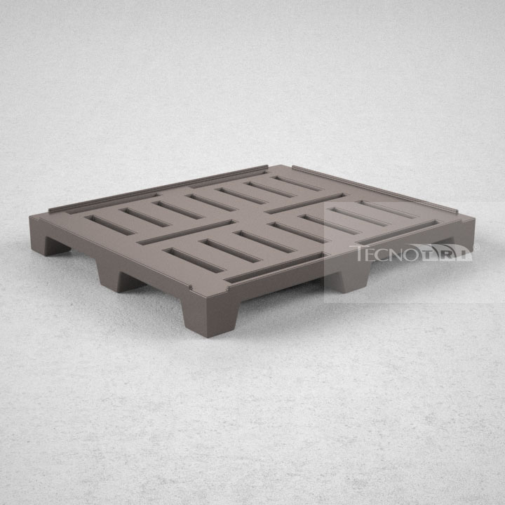 Pallet Plástico PL056 Cinza - Tecnotri